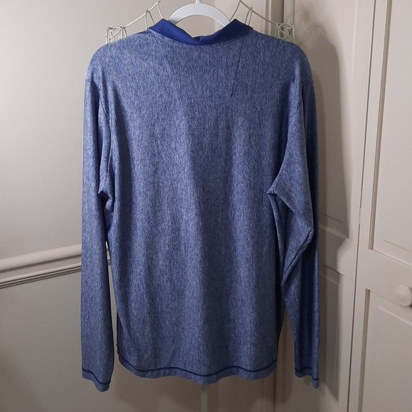 Antigua Blue Quarter-Zip Pullover with Emblem - Picture 2 of 5